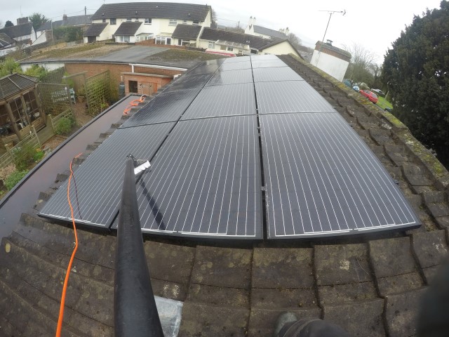Solar panel cleaning in Devon